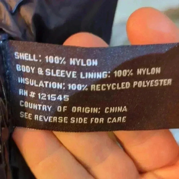 Shiny Black Puffer Jacket - Picture 7 of 9